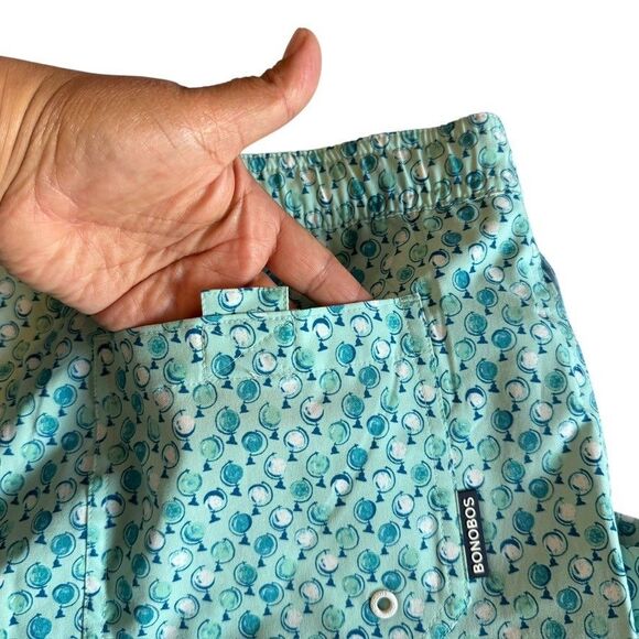 BONOBOS Men's Size MEDIUM Riviera Recycled Swim Trunks 7" Globetrotters Shorts - Picture 10 of 10